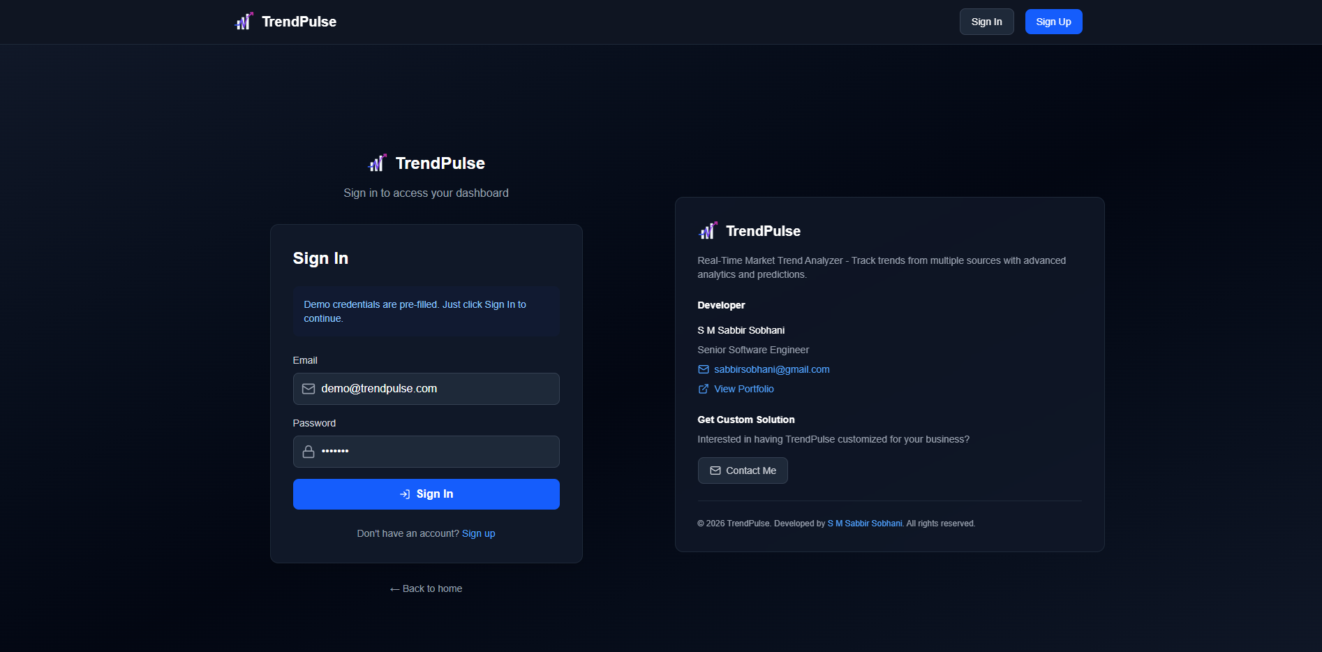 Trend Pulse - Modern Web Application Screenshot 2